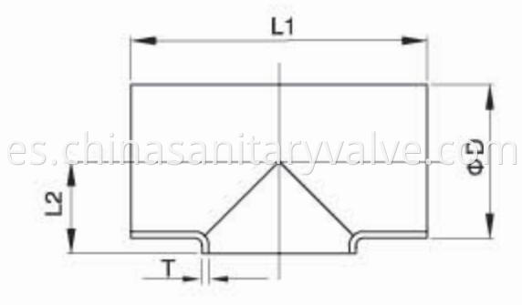 sanitary pulled welded tee